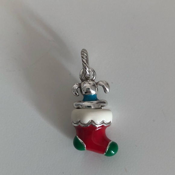 Brighton Doggy in a Christmas Stocking Charm - Picture 3 of 5